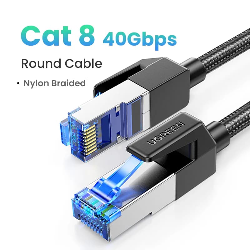 Cat8 Ethernet-kaapeli, 40 Gbps punottu LAN-johto