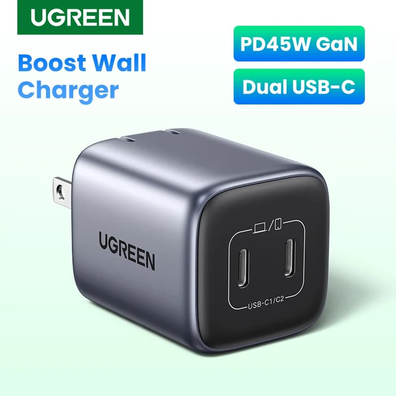 45W GaN USB-C pikalaturi QC- ja PD-tuellä