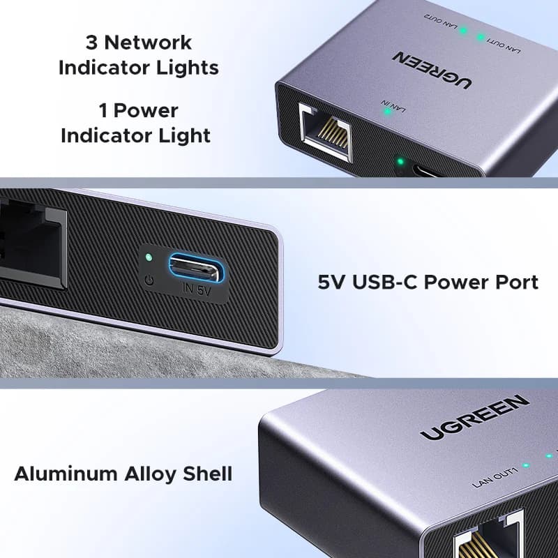 RJ45 Ethernet-jakaja, 1-to-2 LAN-sovitin