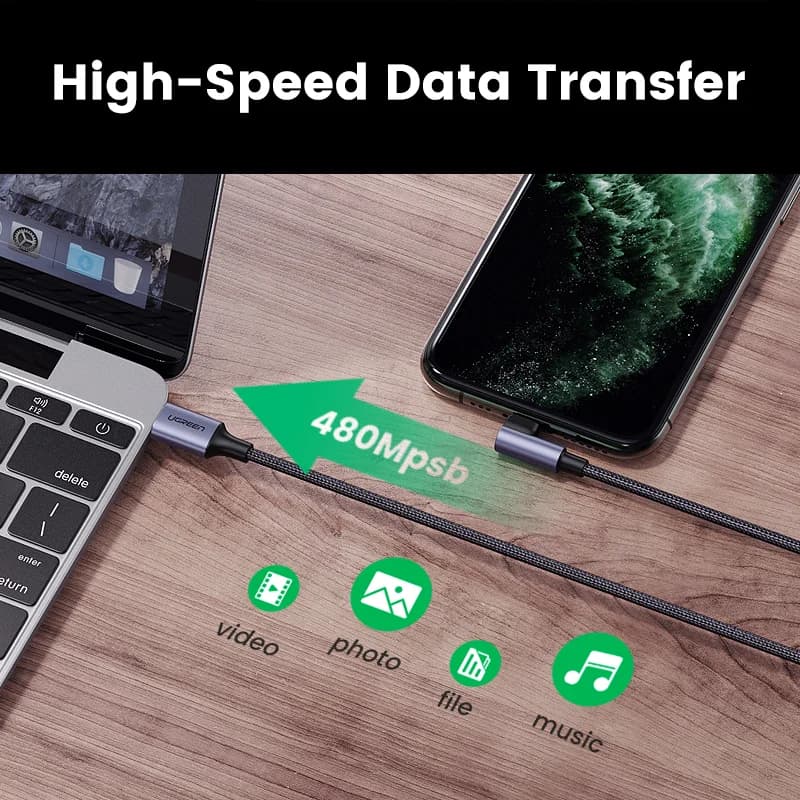 MFi USB-C - Lightning-kaapeli, PD 20W