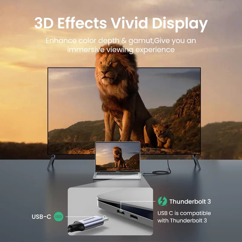 USB-C - HDMI -kaapeli, 4K videomuunnin
