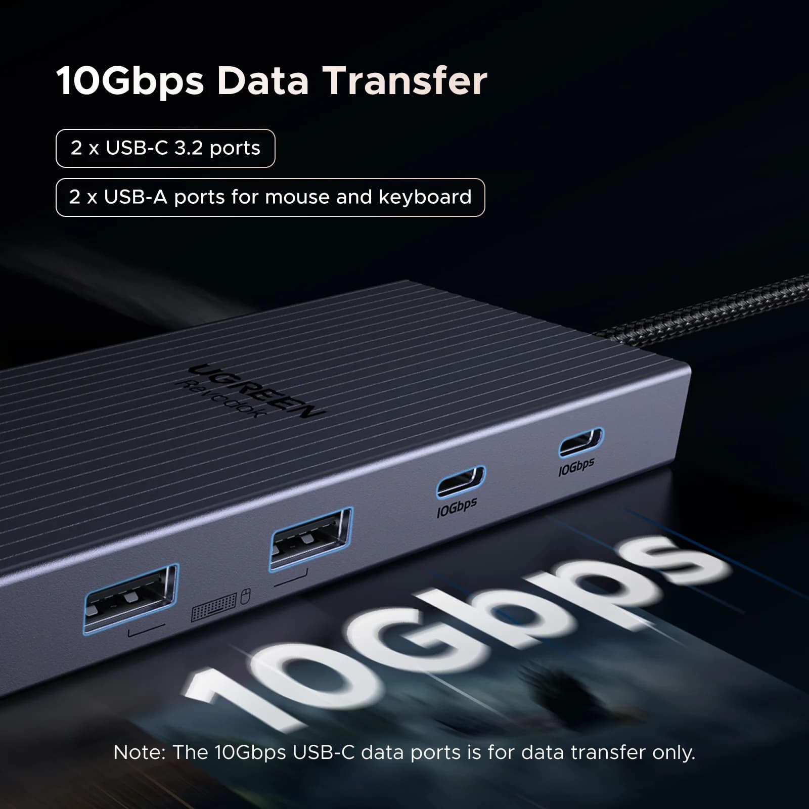 USB-C-hubi dual HDMI & RJ45
