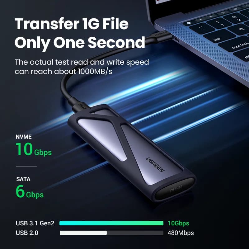 Dual Protocol M.2 NVMe/SATA SSD-kotelo