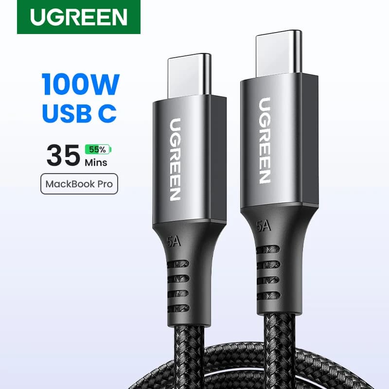 100W USB-C - USB-C PD-pikalatauskaapeli
