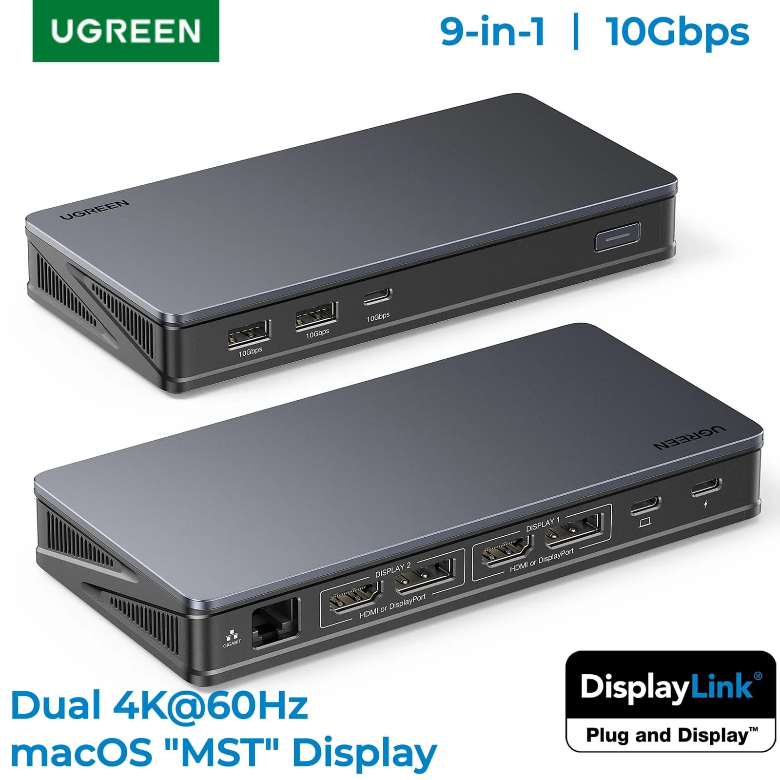 DisplayLink-telakka kahdella 4K HDMI- ja DP-portilla