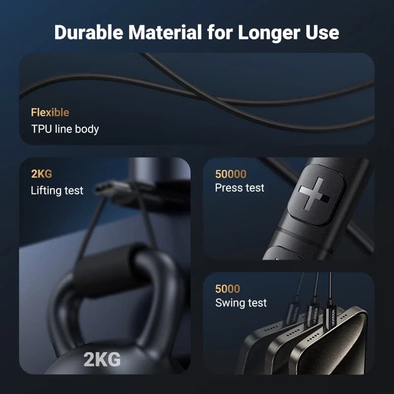 Langalliset USB-C-kuulokkeet 3,5 mm liittimellä ja mikrofonilla