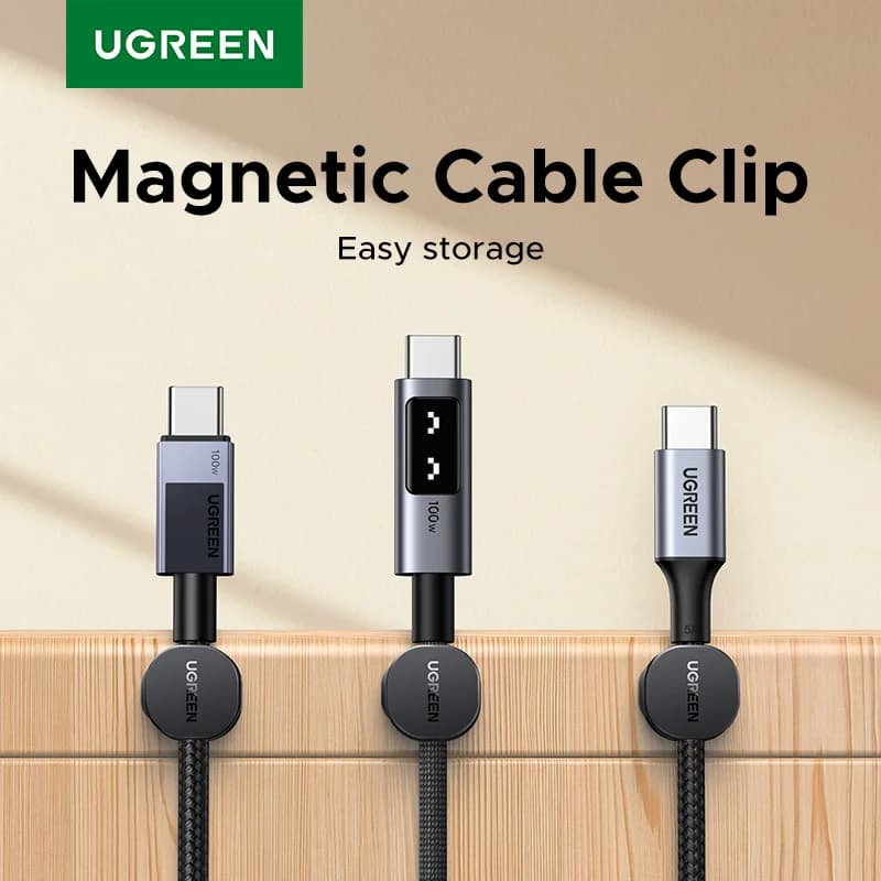 Magneettiset kaapelijärjestelijät pöytään