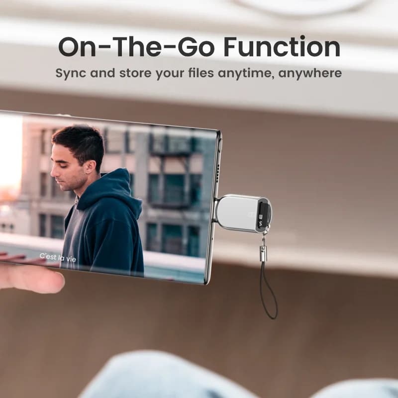 USB-C-muuntaja Micro SD-kortille, USB 3.0 OTG