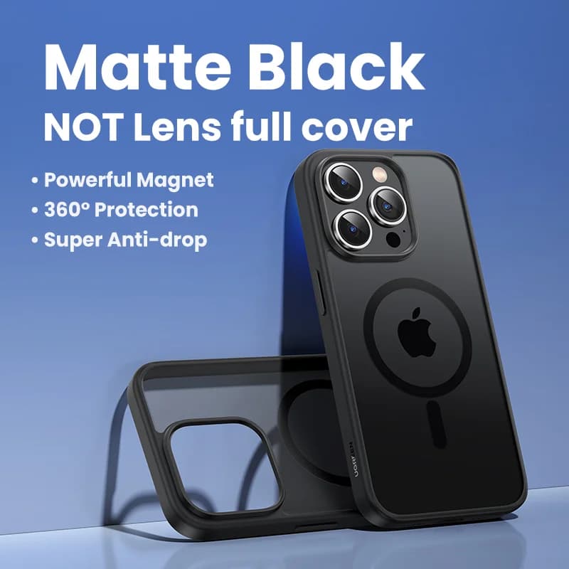 Magneettinen iskunkestävä mattapintainen suojakuori iPhoneen