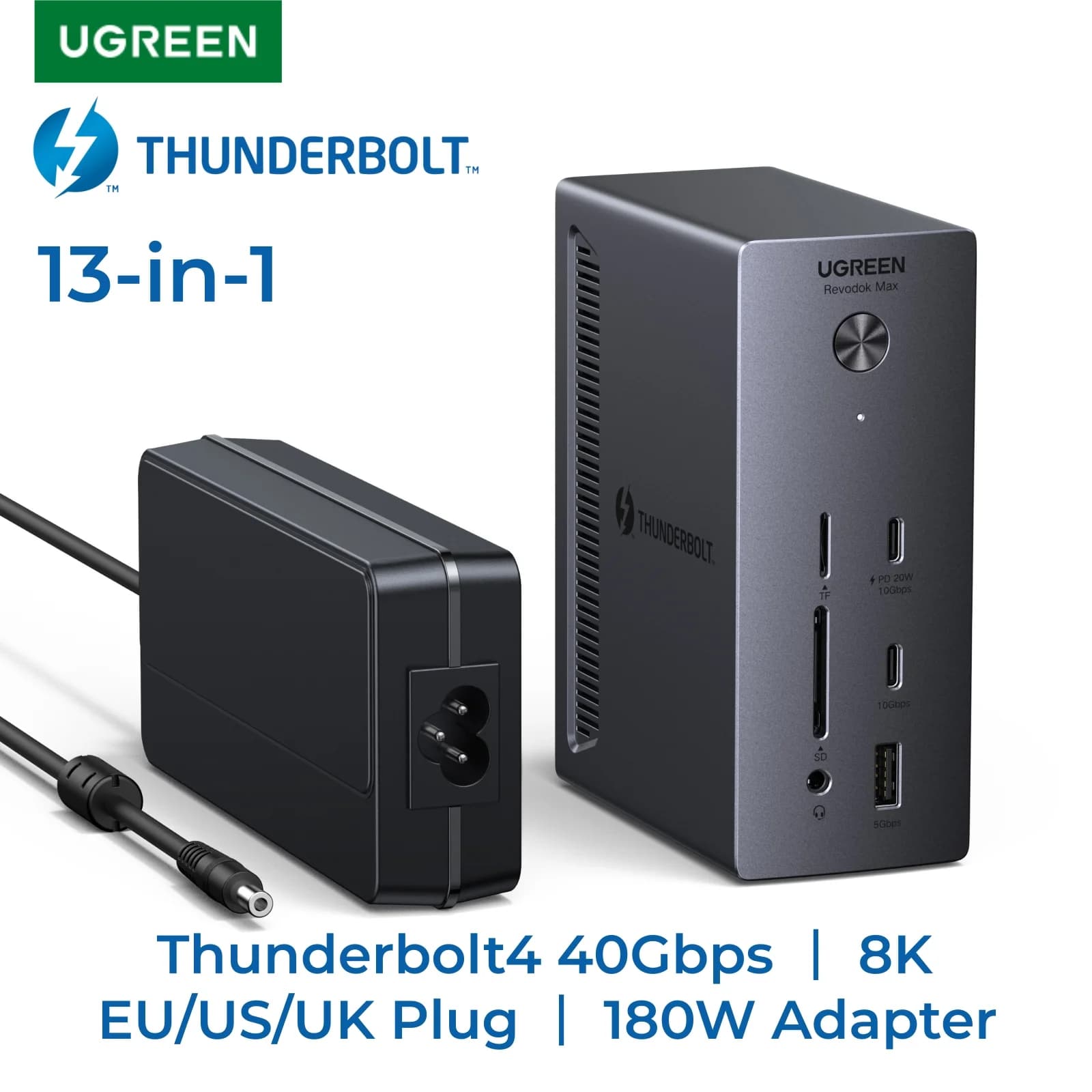 Thunderbolt 4 -telakointiasema 13-in-1, 40Gbps