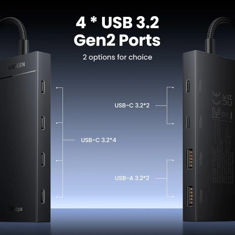 USB-C-hubi 4-porttinen 10Gbps Type-C-sovitin