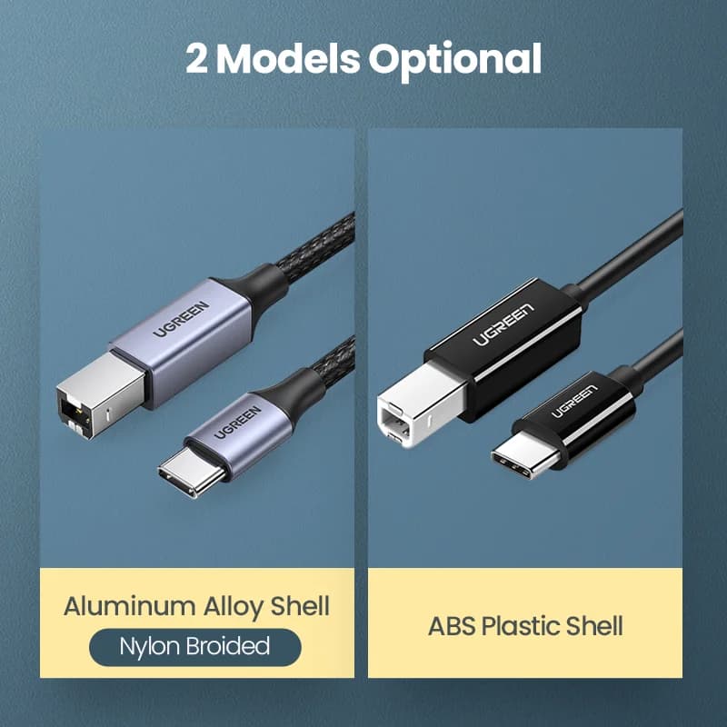 USB-C - USB Type-B 2.0 -tulostinkaapeli