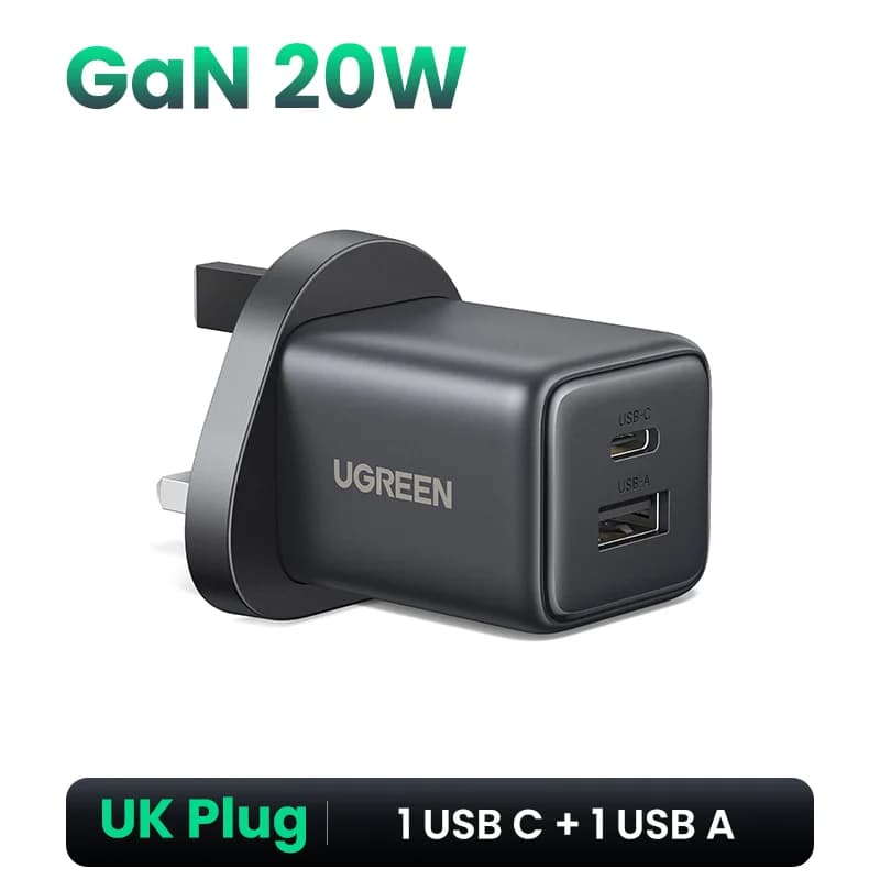 30W Mini GaN USB-C pikalaturi UK-pistokkeella