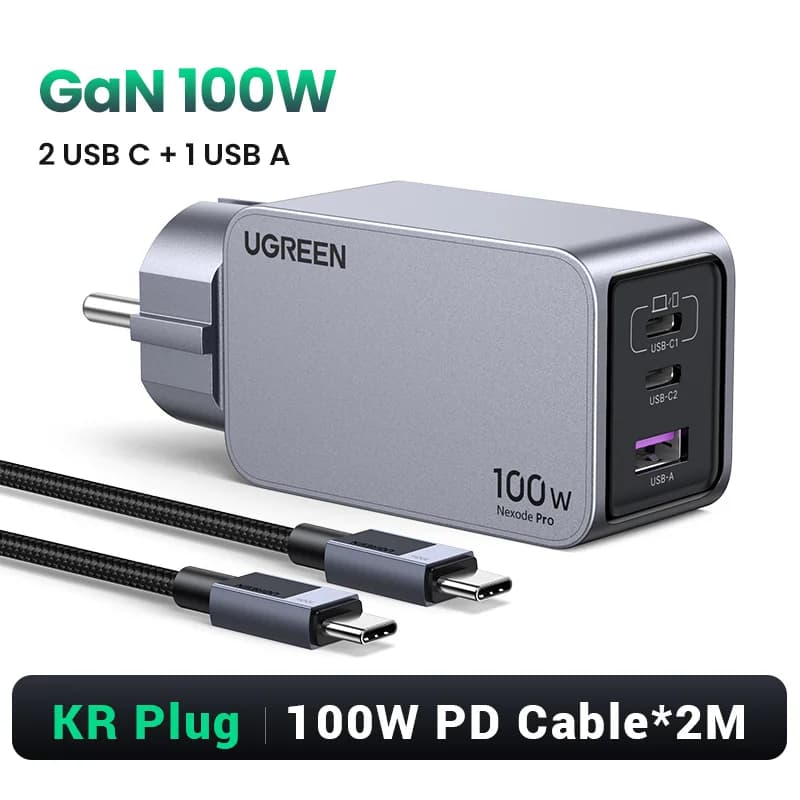 100W GaN USB-C pikalaturi, Korean pistoke