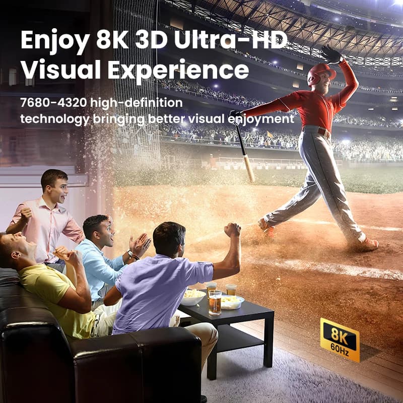 HDMI 2.1 -kytkin 3-in-1, ulostulo 8K, kaukosäädin