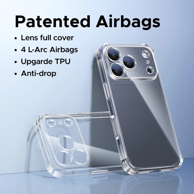 Kirkas iskuunkestävä Airbag-kotelo iPhoneen