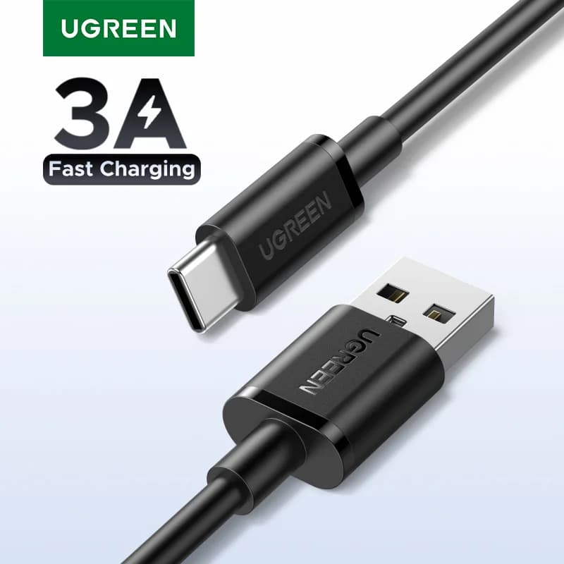 USB-A - USB-C -kaapeli, 3A, 0,25-3m