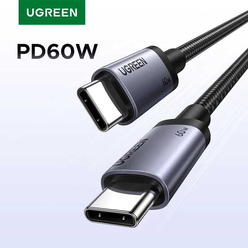 USB-C - USB-C -kaapeli, 60W PD-pikalataus
