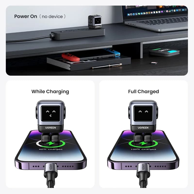 65W GaN USB-C-seinälaturi, US-pistoke
