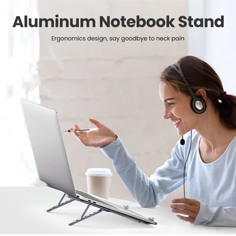Taitettava alumiininen kannettavan tietokoneen jalusta MacBookille