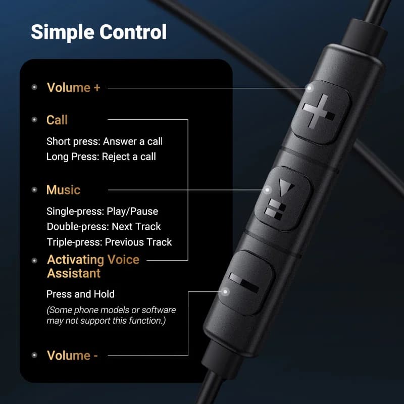 Langalliset USB-C-kuulokkeet 3,5 mm liittimellä ja mikrofonilla