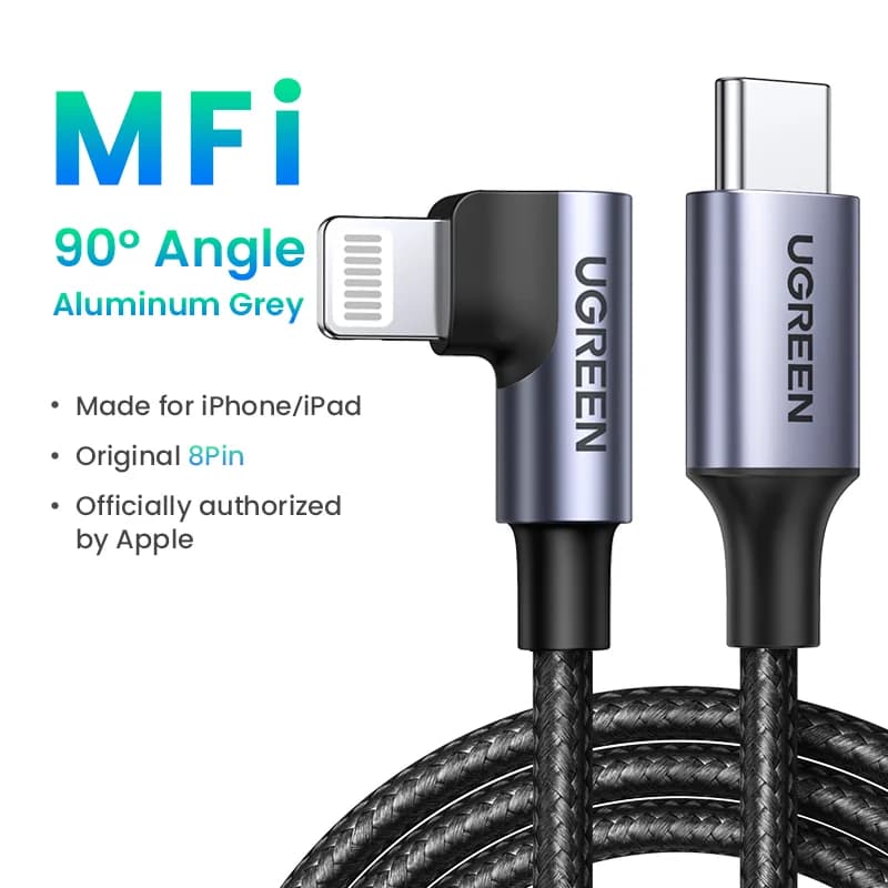 USB-C - Lightning -kaapeli, 20W PD, MFi