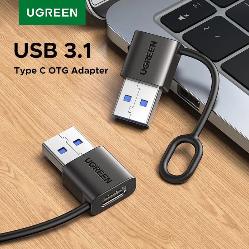 USB-A - USB-C OTG-sovitin, USB 3.1, 18W