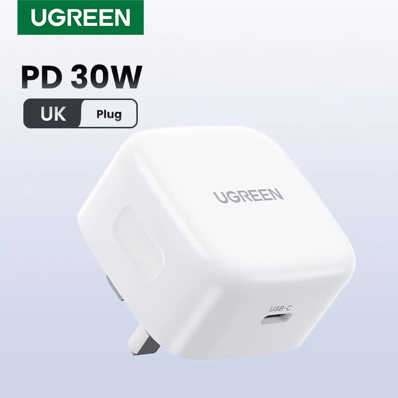 30W USB-C-pikalaturi UK-tulpalla