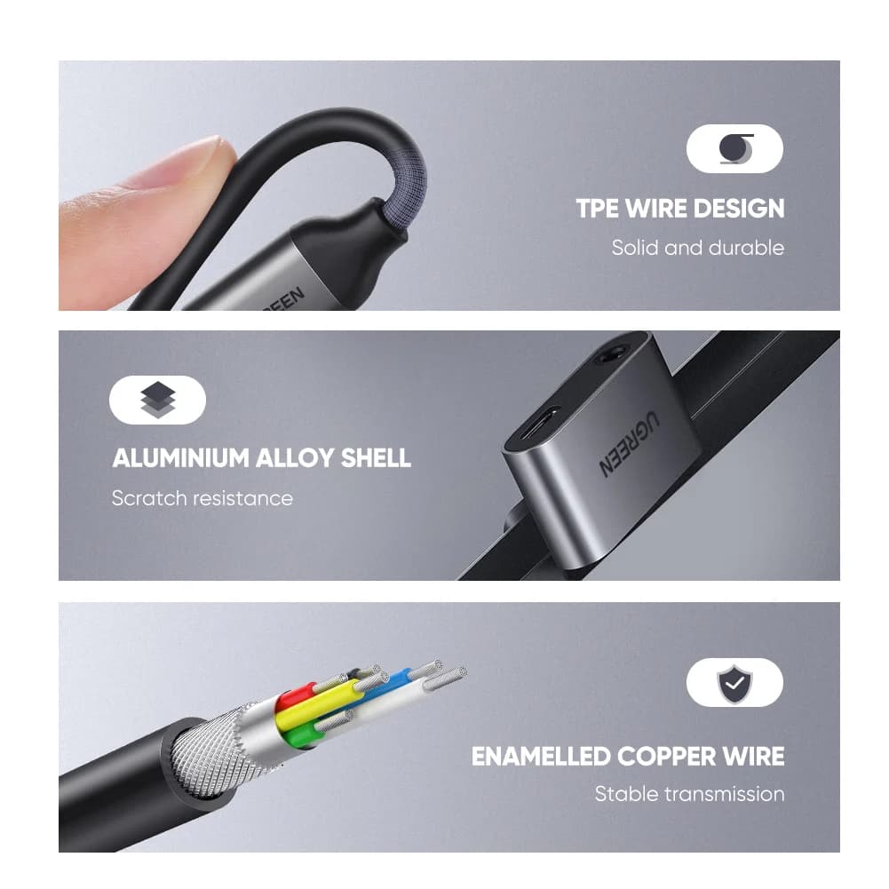USB-C - 3,5 mm AUX-kaapelisovitin