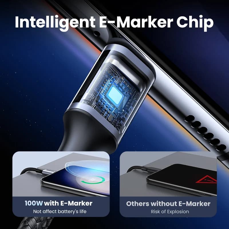 2-pack 100 W USB-C–USB-C PD -kaapelit