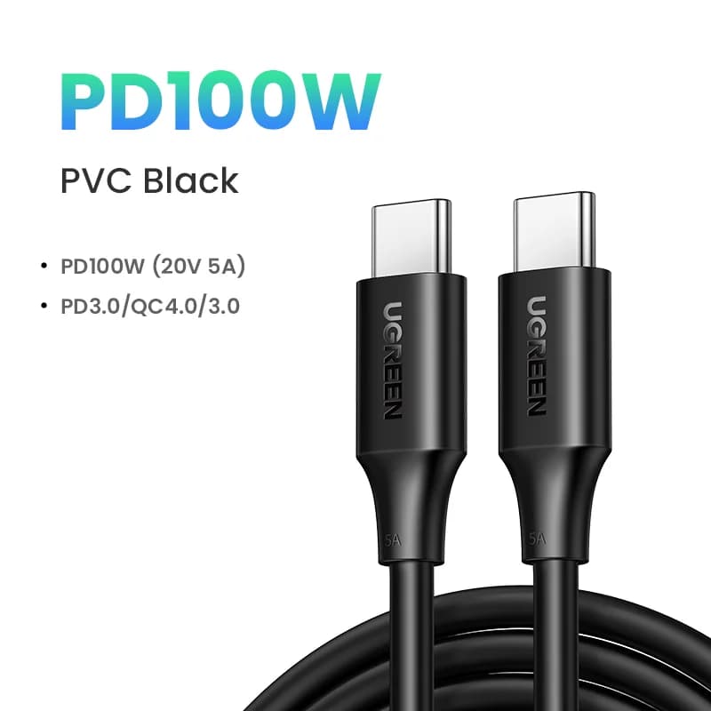 USB-C - USB-C -kaapeli, 100W PD, 5A