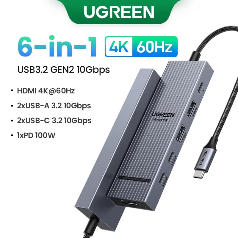 USB-C-hubi 4K HDMI & 100W PD
