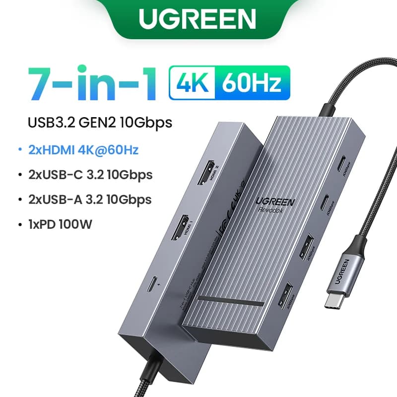 USB-C-hubi 4K HDMI & 100W PD