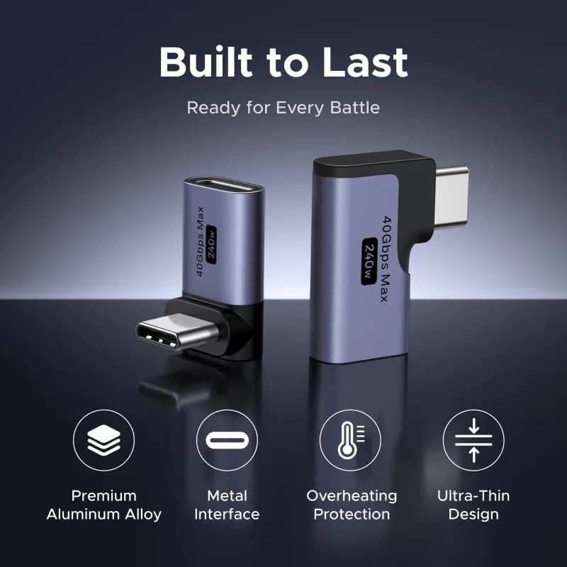 USB-C naar USB-C -adapteri, oikea kulma, 3-pack